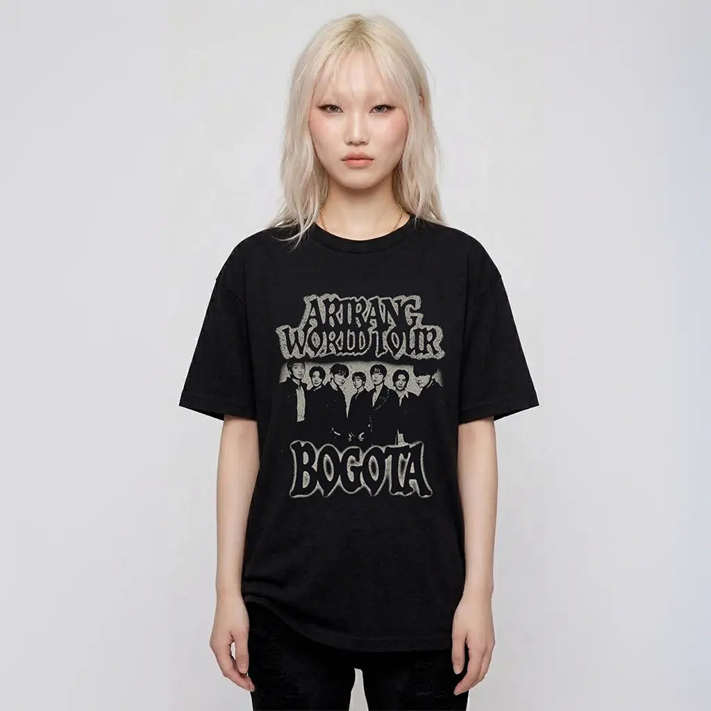 Camiseta regular size arirang negra